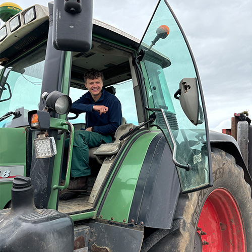 Harvey on a Tractor